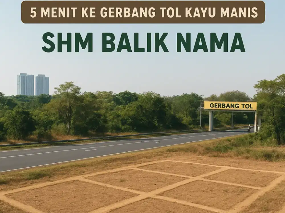 Tanah Siap Bangun 5 Menit Toll Kayu Manis Cicilan Tanpa Bunga