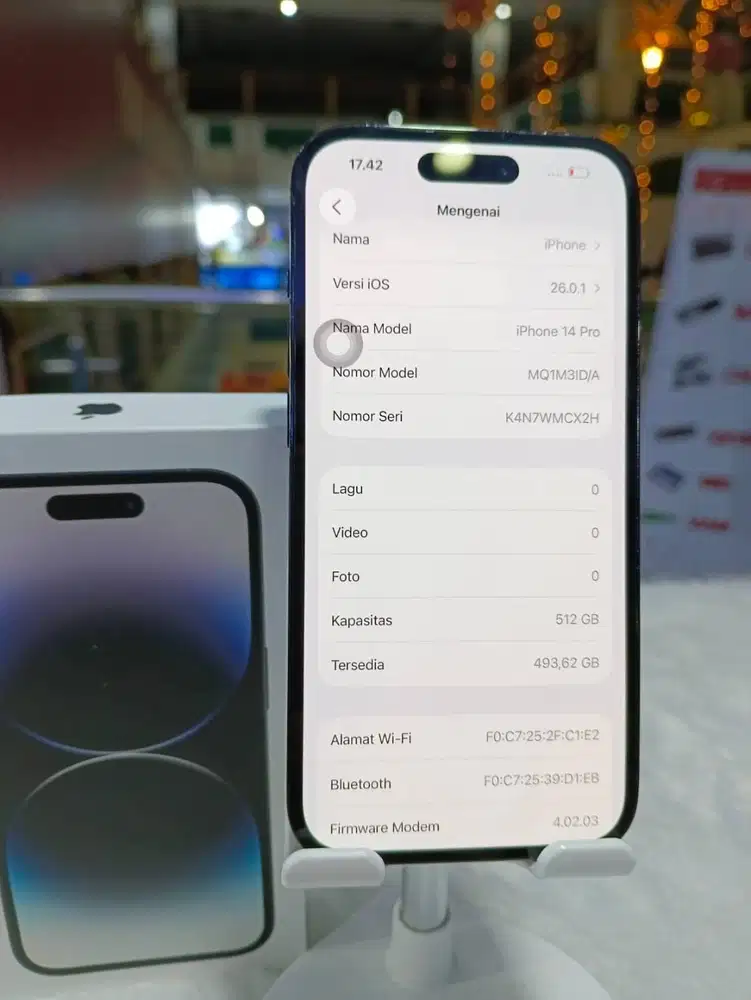 IPHONE 14 PRO 512GB SECOND INDO