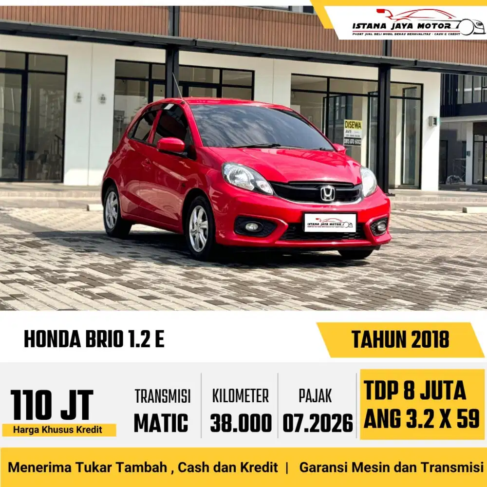 Honda Brio E AT th 2018 #istana jaya motor