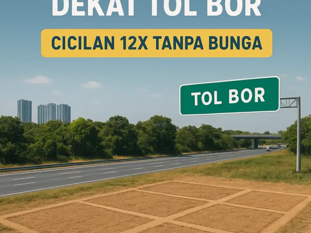 10 Menit Gerbang Toll Borr Yasmin Tanah Kavling Siap Bangun Cicilan12x Bunga0%