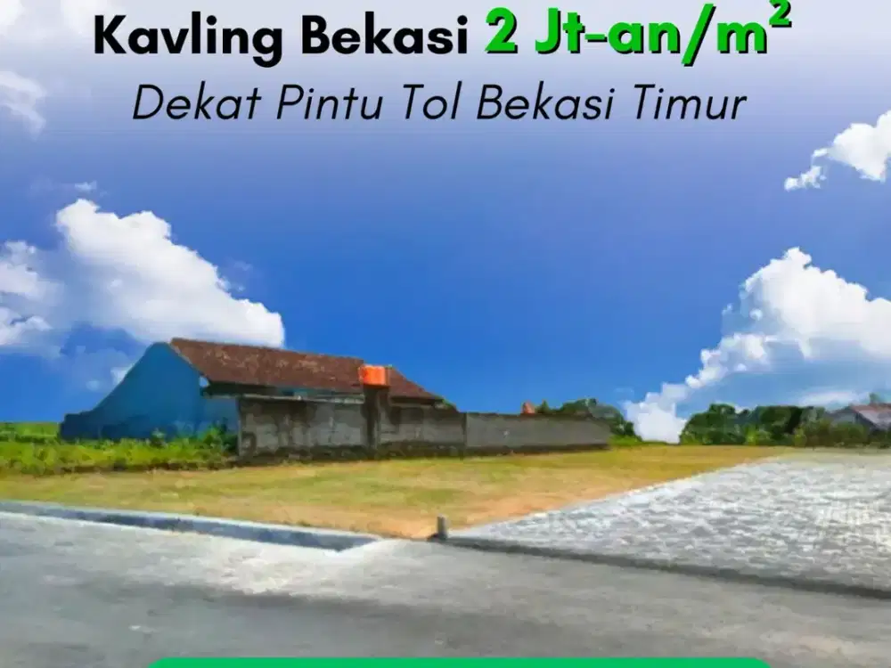 Dijual Murah Tanah Kavling 5 Menit Tol Bekasi Timur Free SHM