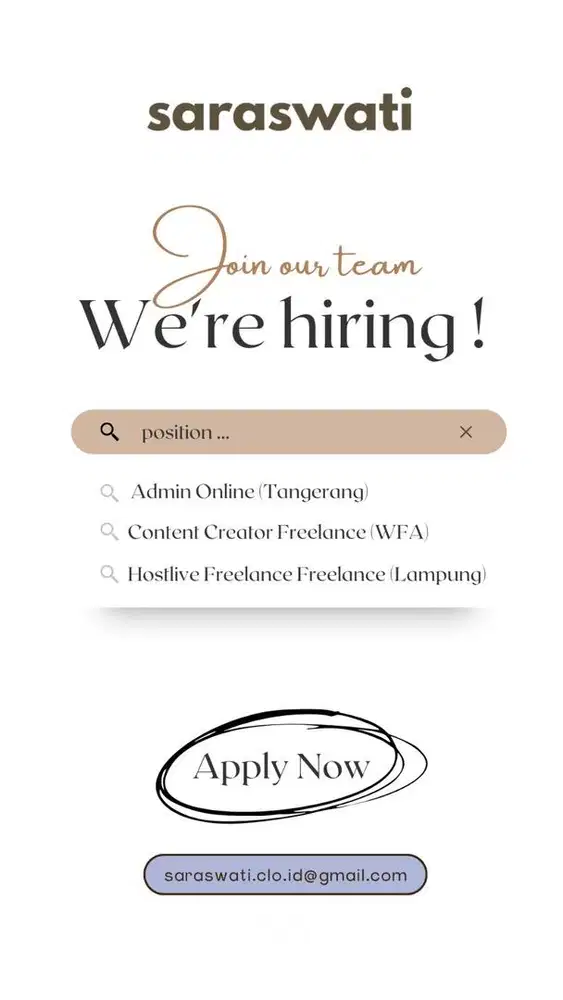 LOKER ADMIN ONLINE (Hostlive & Content) Kebaya Non Hijab