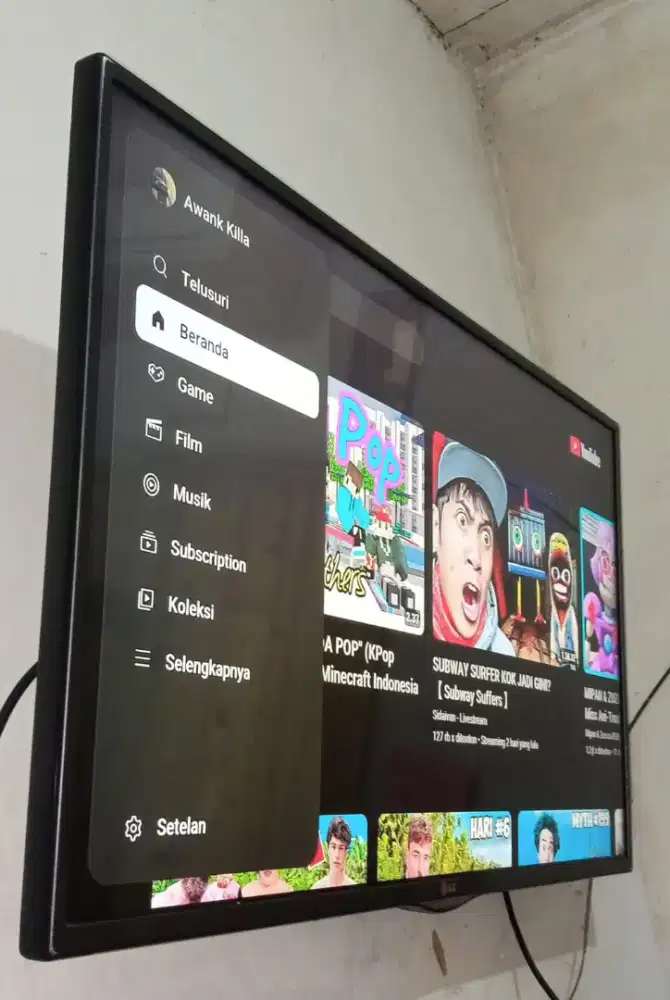 BU TV SMART DIGITAL ANDROID LG 42 inch,100%normal,nominus,gambar jerni