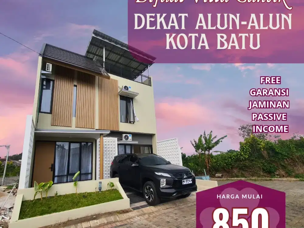 Villa Cantik di Batu, View Pegunungan 360° dan Udara Sejuk Alami