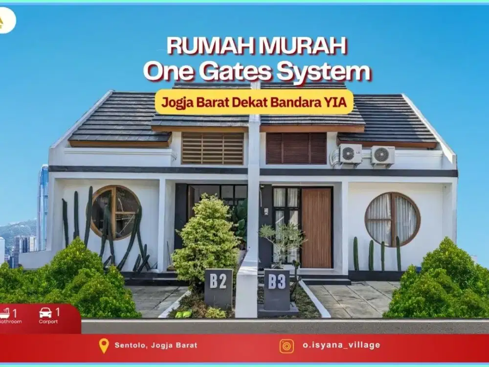 DIJUAL RUMAH MURAH YOGYAKARTA SENTOLO DESAIN JEPANG DALAM CLUSTER