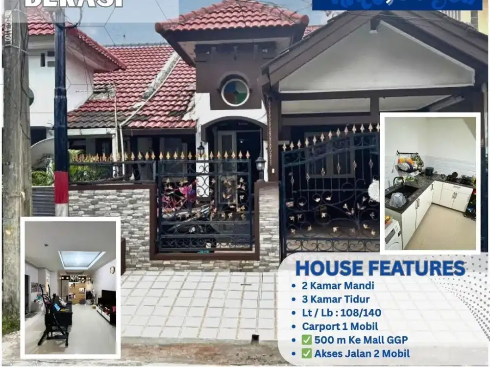 Rumah 1,5 Lantai Siap Huni di Villa Galaxy – Dekat GGP Mall, Harga 1,35 M Z118