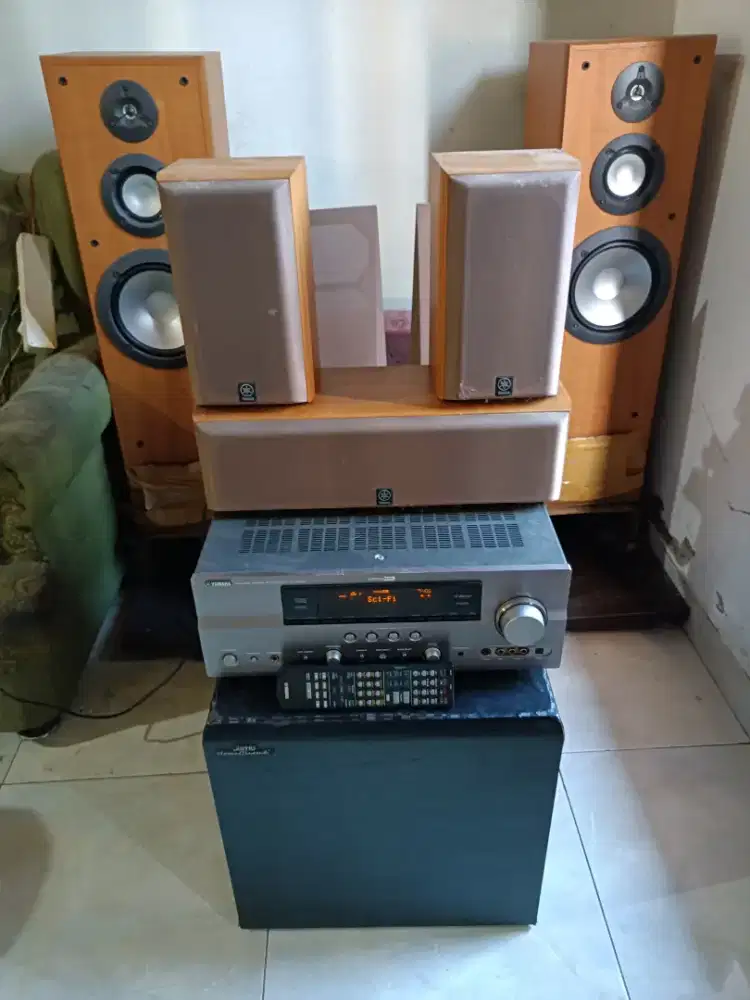 Amplifier Home Theater full set Yamaha speaker subwofer