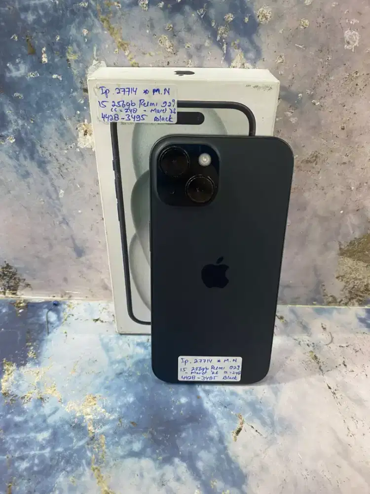 Di jual HP IPHONE 15 BLACK TITANIUM 128GB IBOX