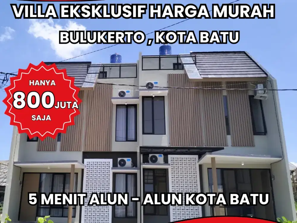 Villa Murah Kualitas Mewah Hanya 800 Jutaan 5 Menit Alun-Alun Batu