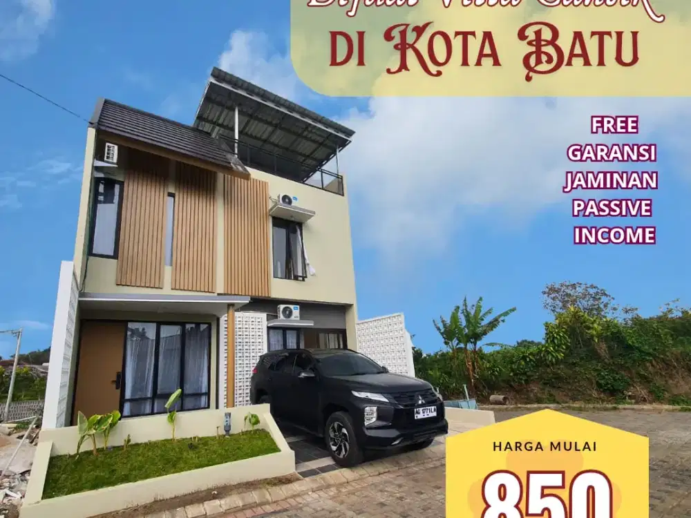 Dijual Villa Modern di Kota Batu, Cocok Untuk Homestay & Investasi