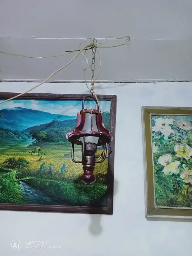 Lampu Gantung Jadul Singel [ Kap Semprong ]