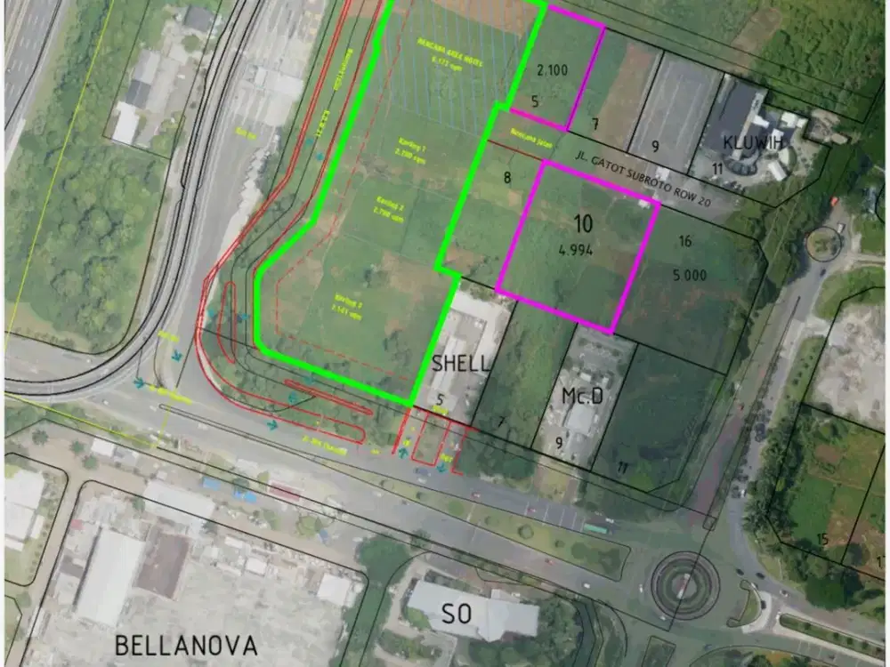 Tanah Untuk Usaha Hotel,SPBU,Wisata,Pom,Perumahan,Gedung kantr,Apartemen DLL Langsung di depan Toll Sentul