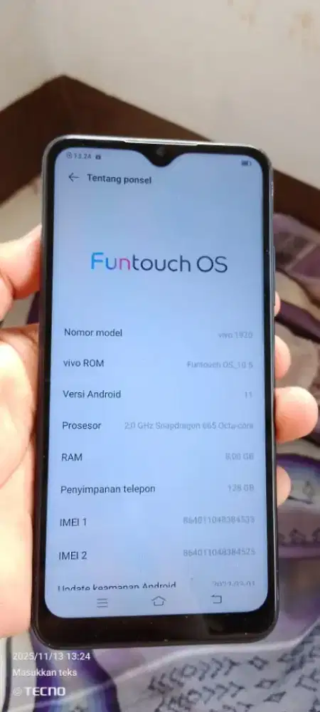 Vivo   s1 pro   8/128 resmi  mnus gantian LCD normal
