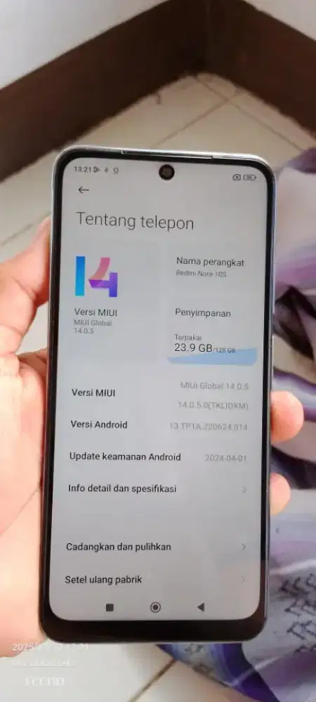 Redmi not  10s   8/128 mnus gantian LCD normal smua fp of