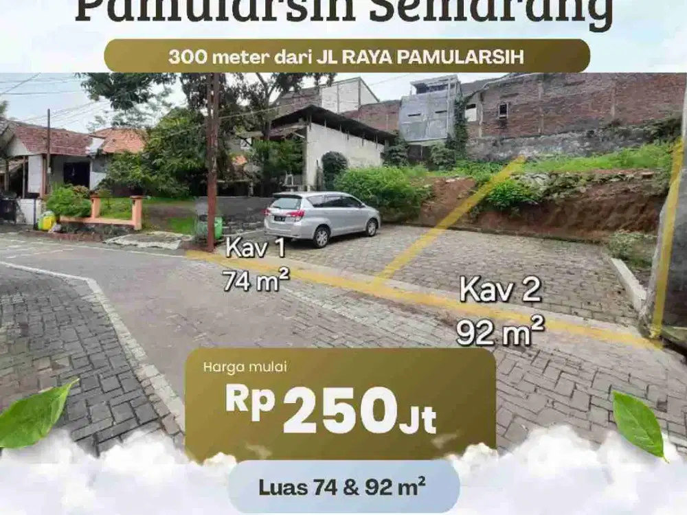 Tanah Kavling Siap Bangun Pamularsih Semarang Barat Bisa Rumah Inden SHM