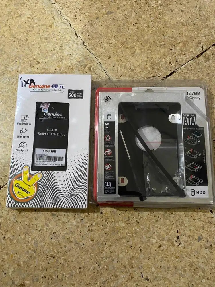 Ssd 128 gb + Hdd caddy 12.7mm