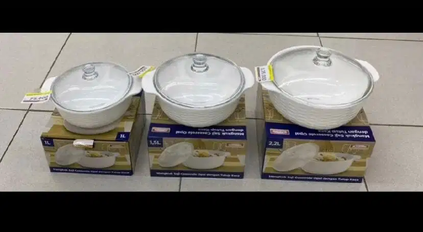 mangkuk saji oval casserole indomaret
