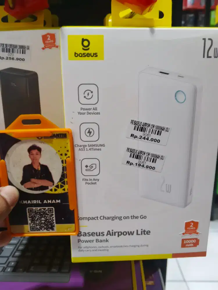 PB BASEUS AIRPOW 12w 10.000 Mah