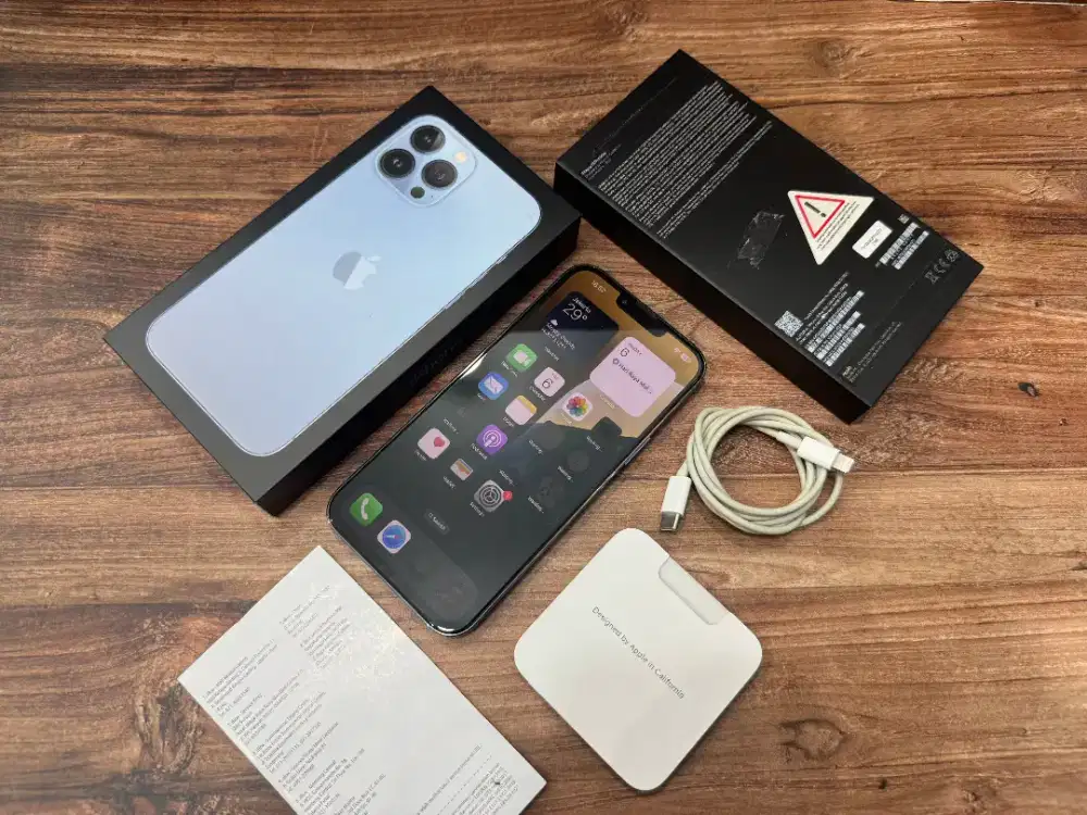 Apple Iphone 13 Pro Max 256GB Sierra Blue Ex ibox Mulus Lengkap bs COD