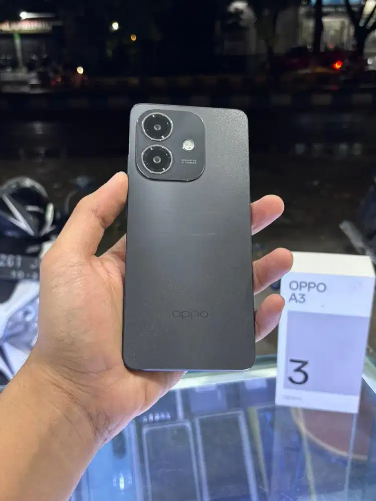 OPPO A3 Ram 8/128, Kondisi Like new, Lengkap, Bergaransi.