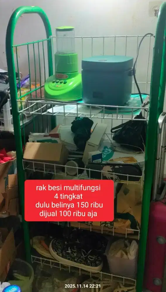 Rak besi multifungsi 4 tingkat