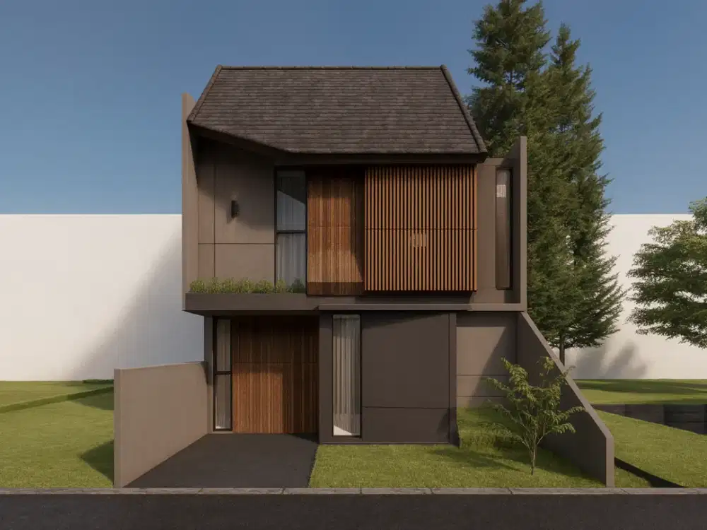 Dekat Pasar Gentan Rumah Model Tropis Type 90 View Merapi