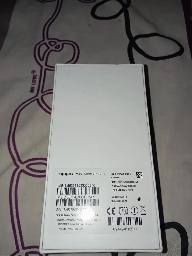 Oppo A3s ram6/18gb