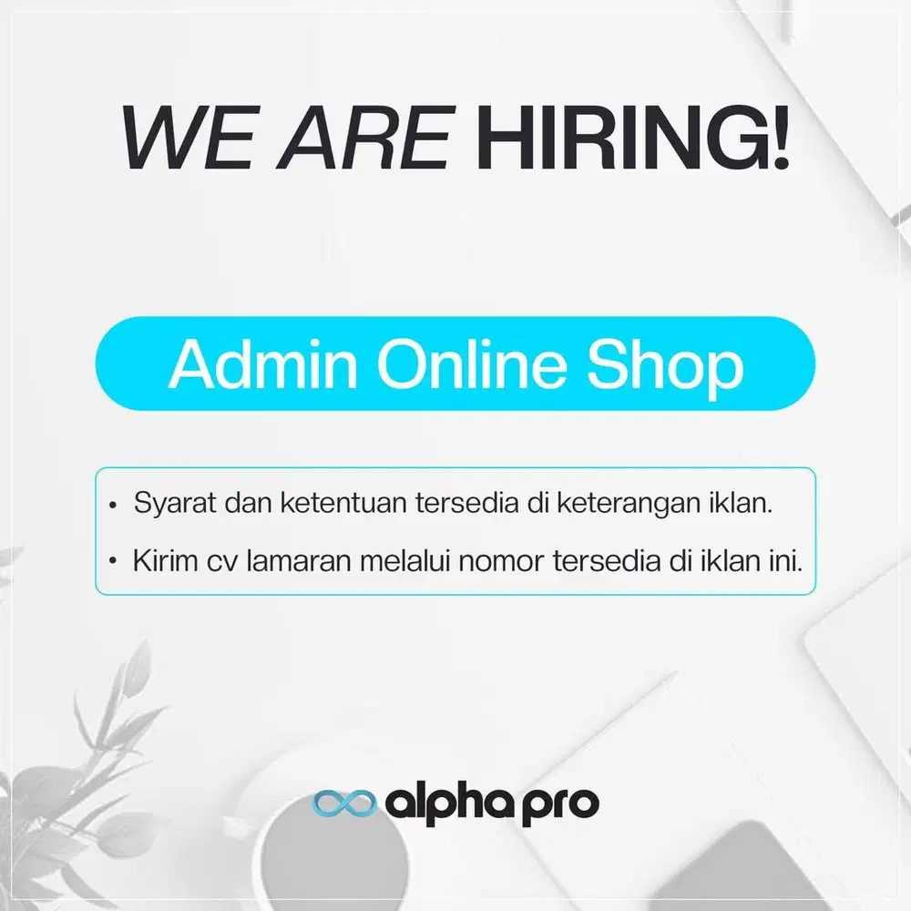 Dibutuh admin online shop