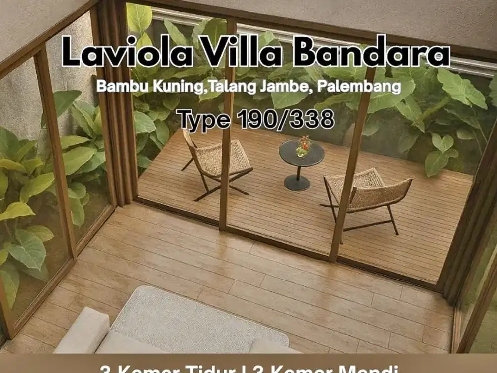 Dijual Villa dekat Bandara SMB II Palembang