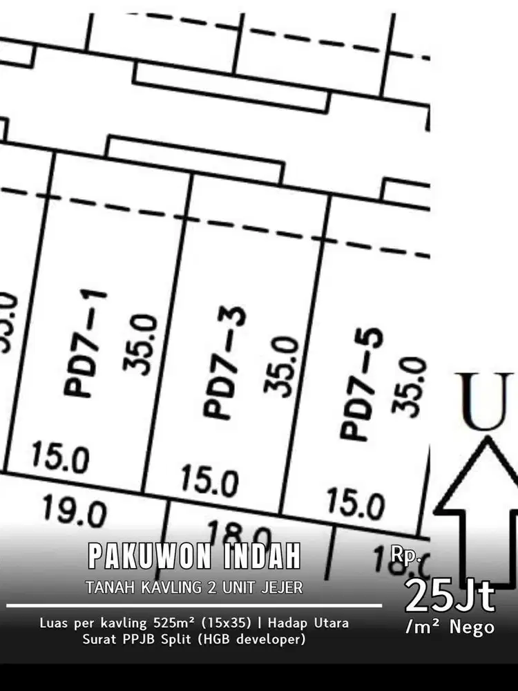 25JT/M2! DIJUAL TANAH KAVLING PREMIUM PAKUWON INDAH VBR 2 CLUSTER ELIT