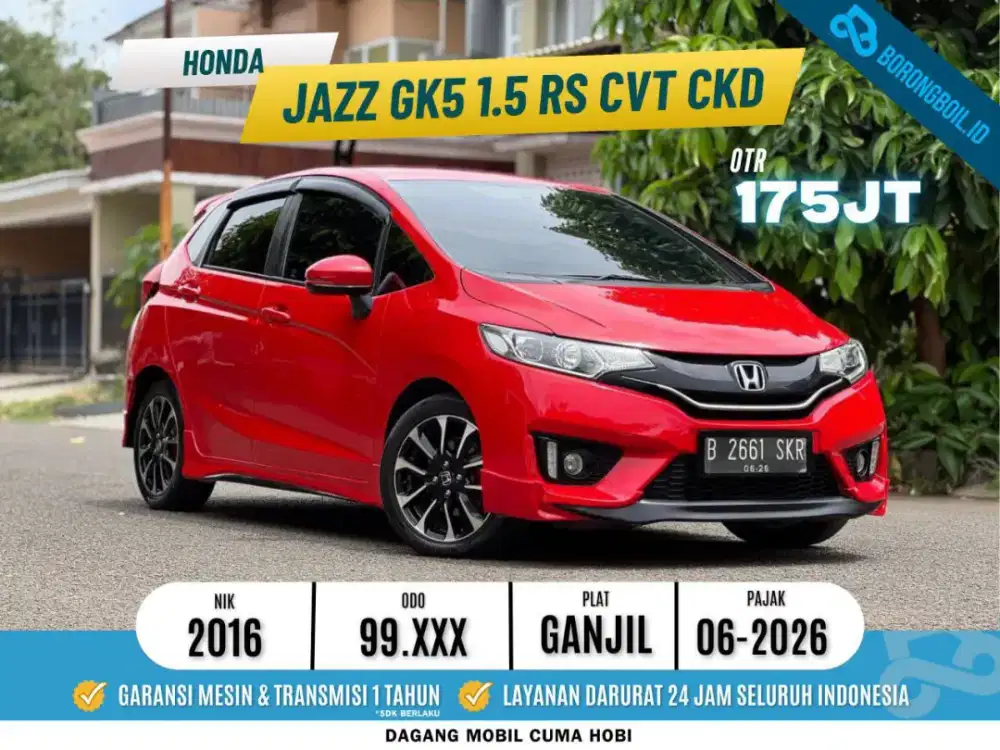 Jazz RS 1.5 GK5 Cvt Ckd 2016 Merah