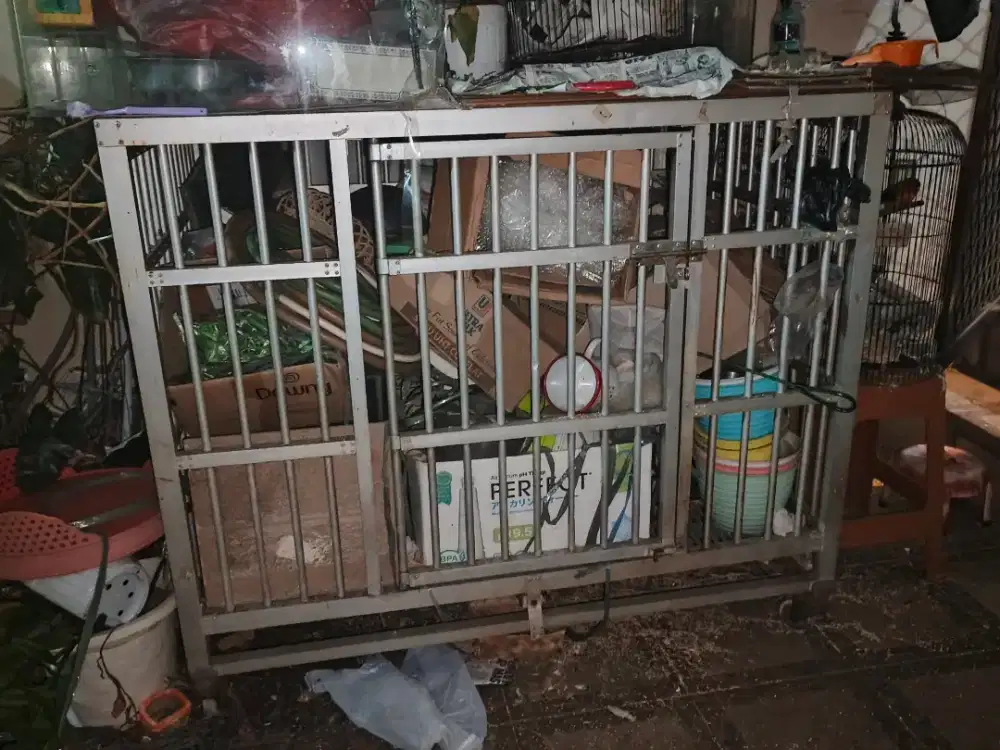 JUAL CEPAT KANDANG DOGIE ALUMINIUM TEBAL 120X100X90