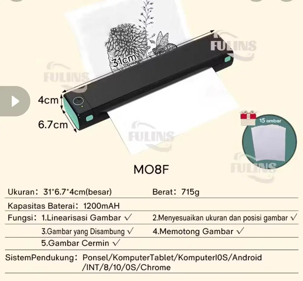 ori printer tattoo M08F