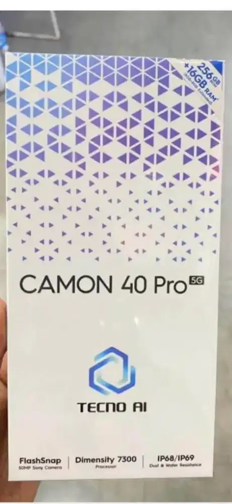 Tecno Camon 40 pro 5G 8/256gb hitam baru segel