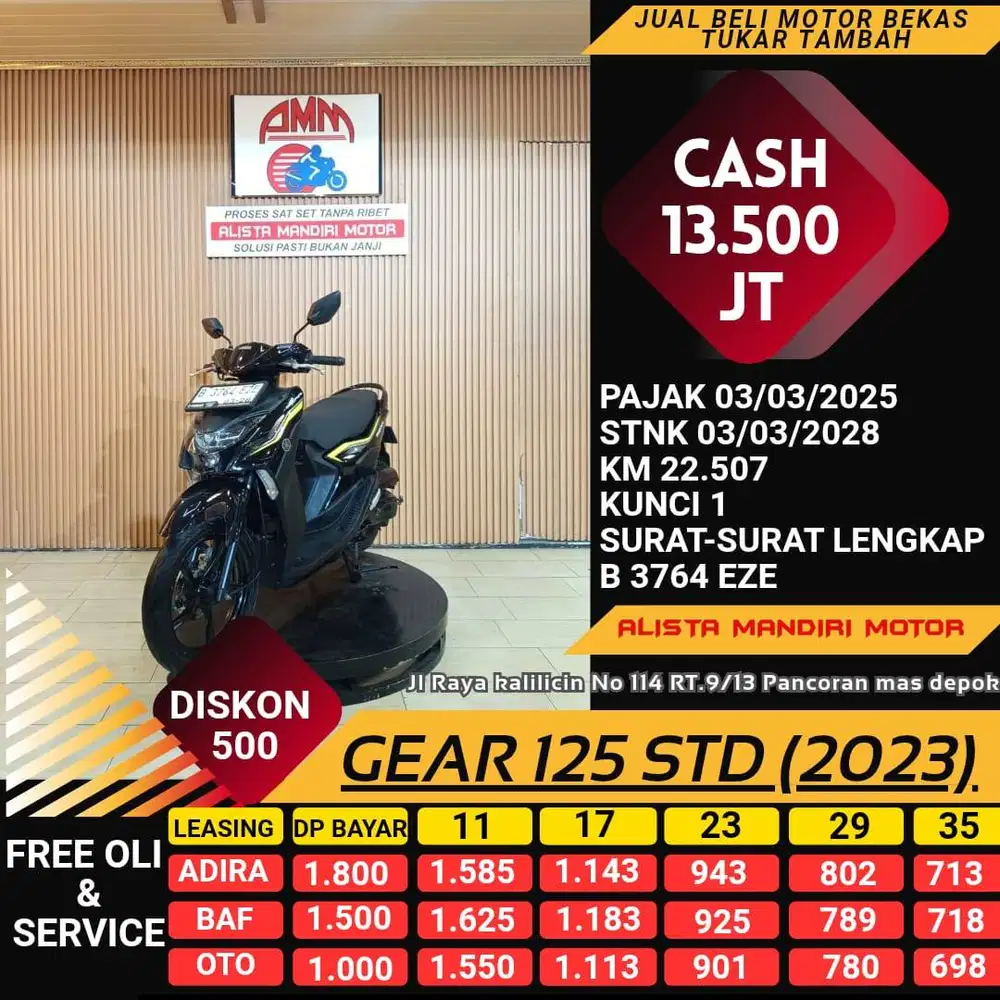 DP 1JTAN BISA BAWA PULANG YAMAHA GEAR 125 TH 2023