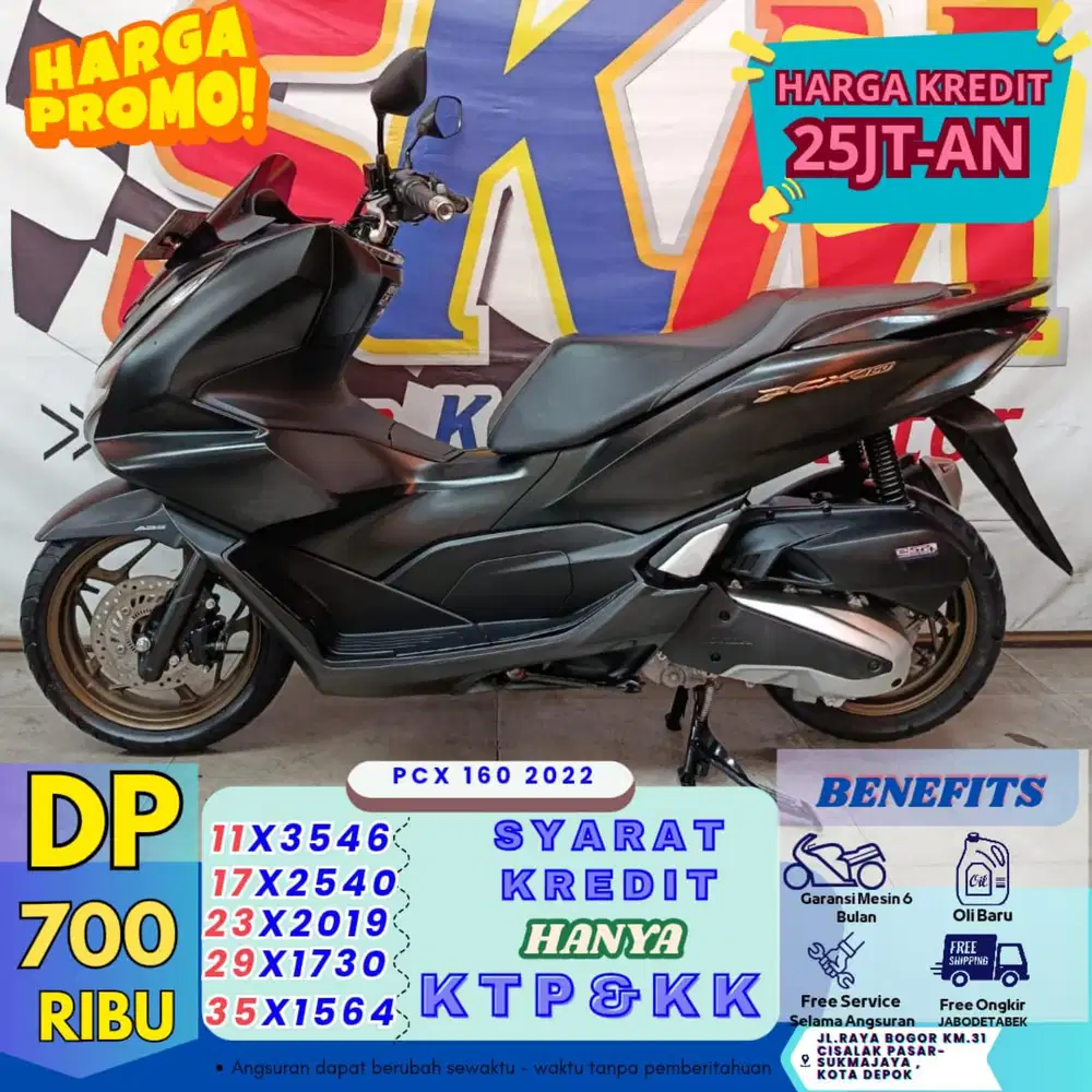 DP 700k Honda PCX160 2022 cash/credit