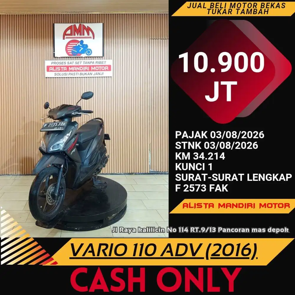 KREDIT TANPA DP VARIO 11O ADV TH 2016 BAYAR NYA PAKAI CC / PAYLATER