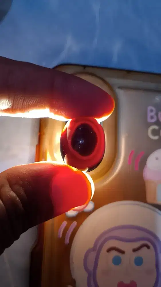 Batu Yaman mata dewa merah asli natural mewah