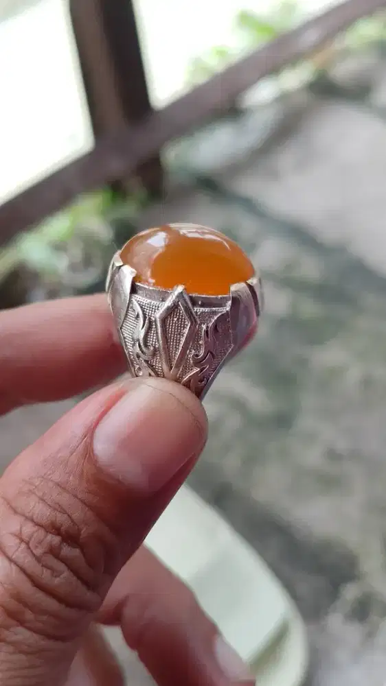 Batu cempaka madu asli natural mewah ring 7