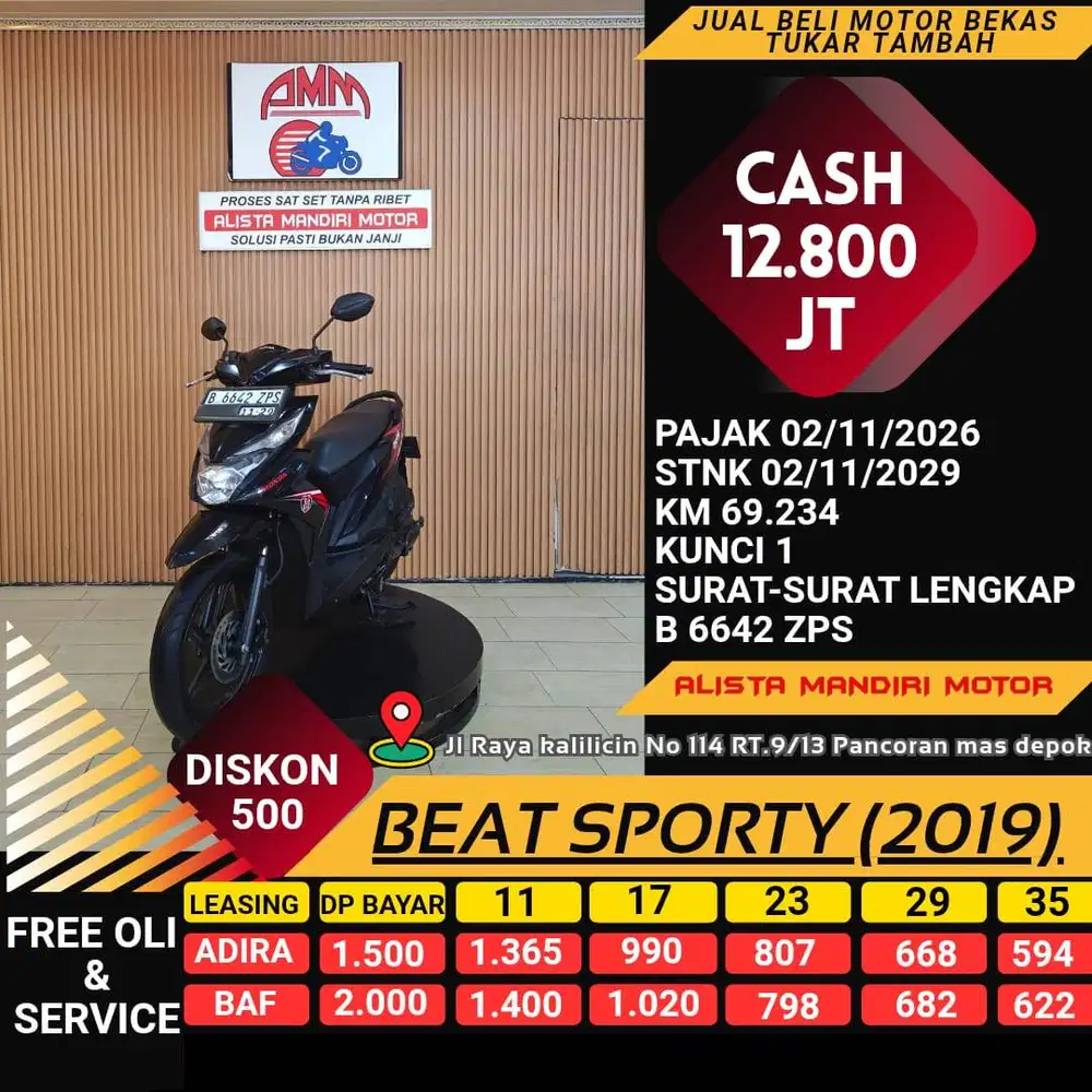 KREDIT TANPA DP BEAT CW TH 2019 PAJAK ON BAYARNYA PAKAI CC/PAYLATER