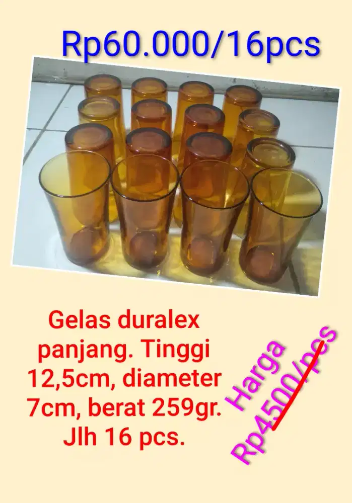 Gelas duralex panjang