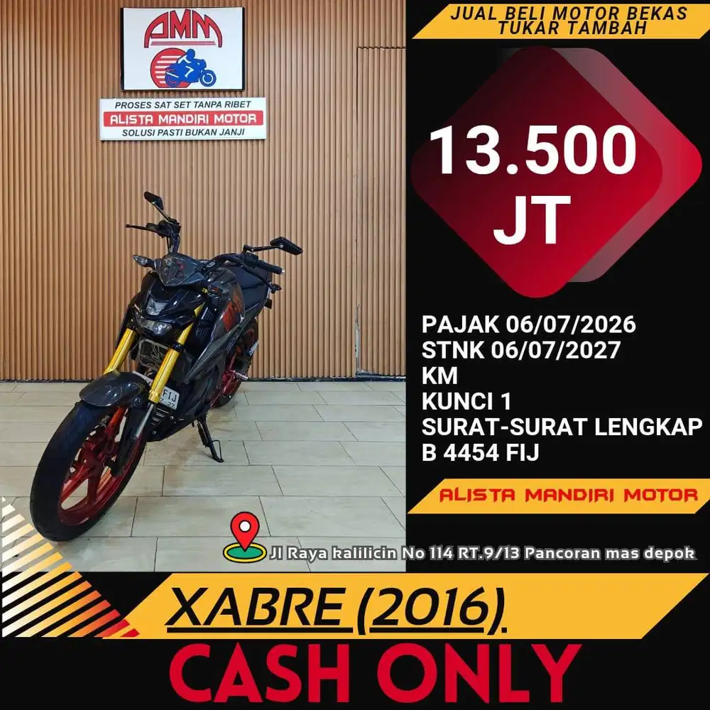 YAMAHA XABRE TH 2016 PAJAK ON MOTOR SIAP PAKAI