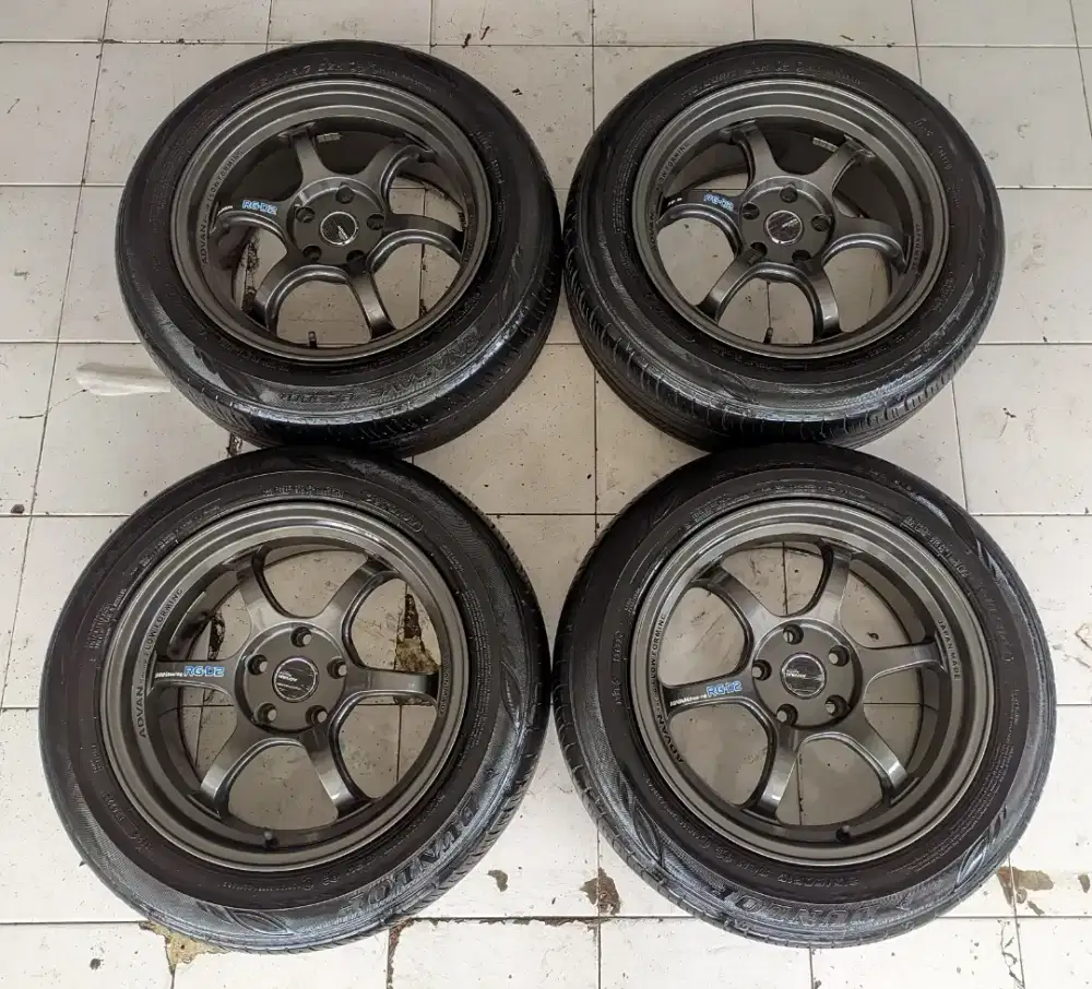 R17 Advan RGD2 L8 Et35 5x114+Ban Dunlop Enasve 80%