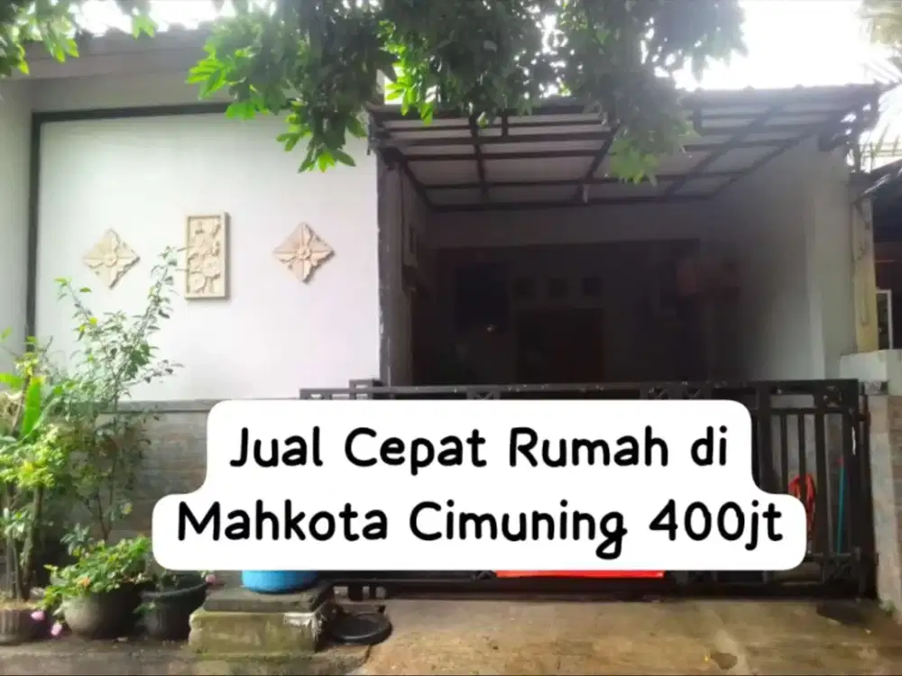 BISA KPR Jual Cepat Rumah Siap Huni 395jt di cimuning, Bekasi kota