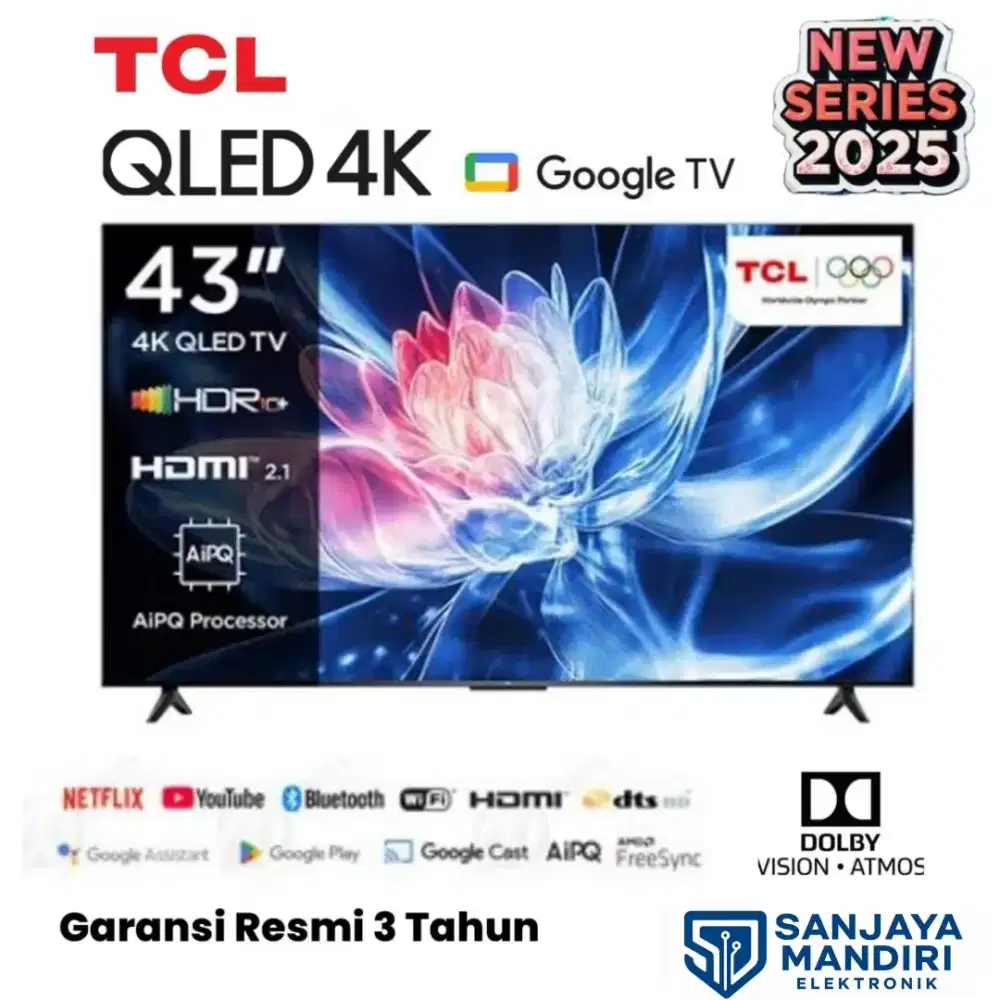 TCL QLED PRO 4K GOOGLE TV 43T6C 43 Inch UHD 4K HDR 10 Nex gen Qled