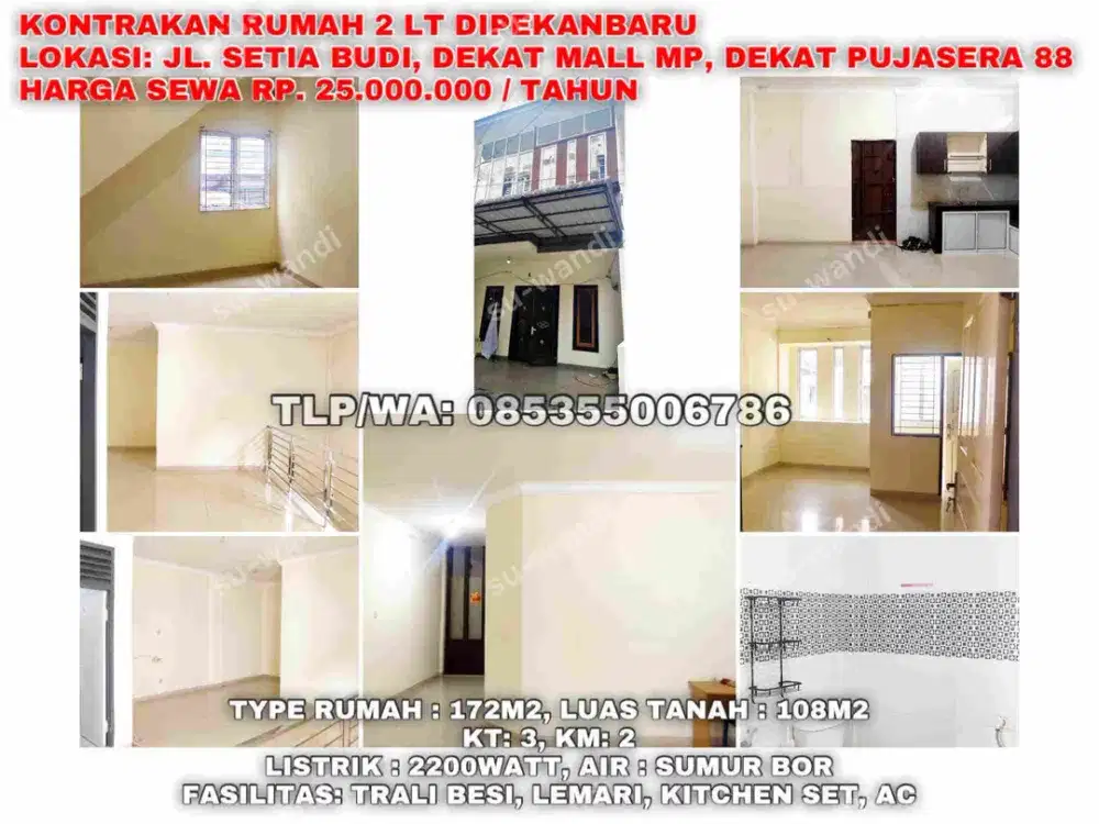 disewakan rumah 2 lt jln.setia budi