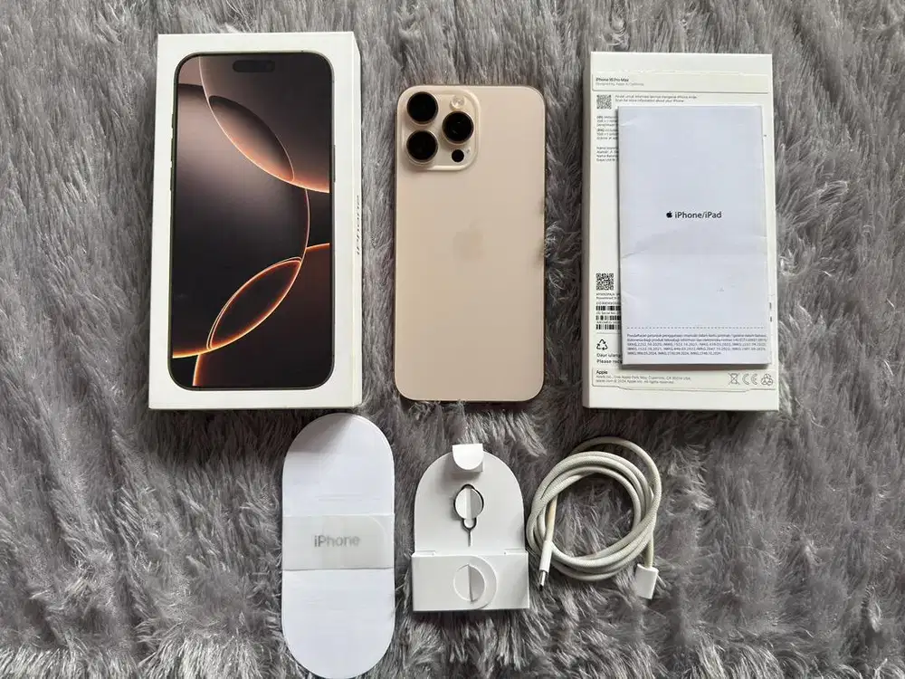 Iphone 16 Pro Max 256GB Dessert BH 100% Garansi iBox Agustus 2026