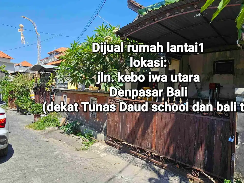Rumah milik bank di kebo iwa utara gatsu barat dkt sekolah Tunas Daud