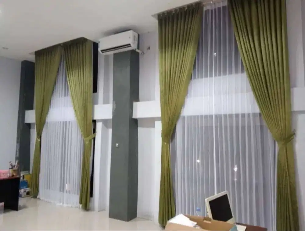 Termurah Gorden Blackout Pasang Skat Klinik Hordeng Gordyn Vitrase