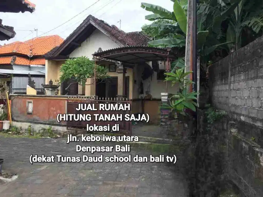 jual rumah lantai 1 di kebo iwa utara